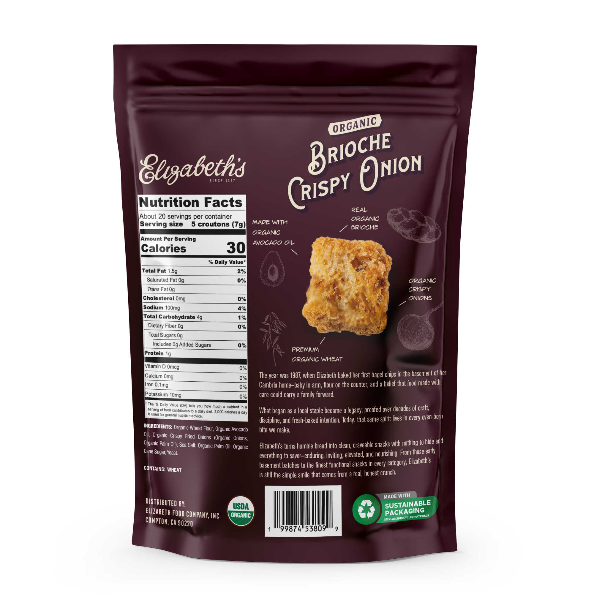 Elizabeth's Brioche Crispy Onion Croutons