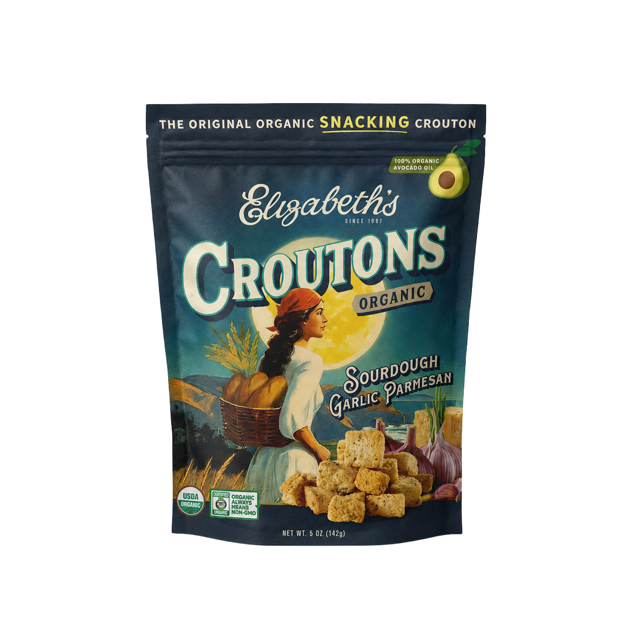 Elizabeth's Sourdough Garlic Parmesan Croutons