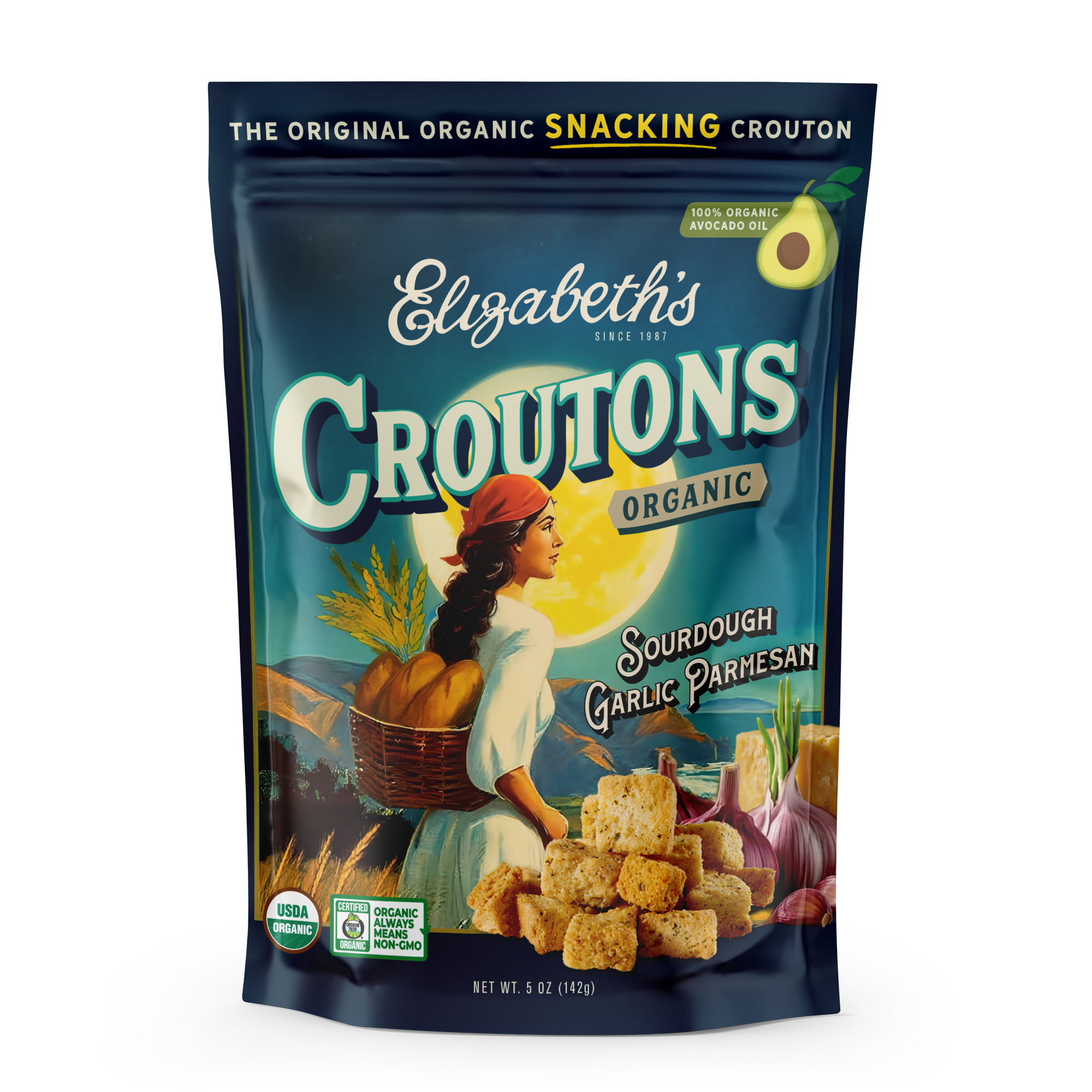 Elizabeth's Sourdough Garlic Parmesan Croutons
